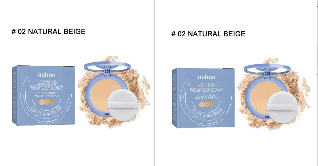 Finishing powder compact 8g natural flawless makeup setting powder