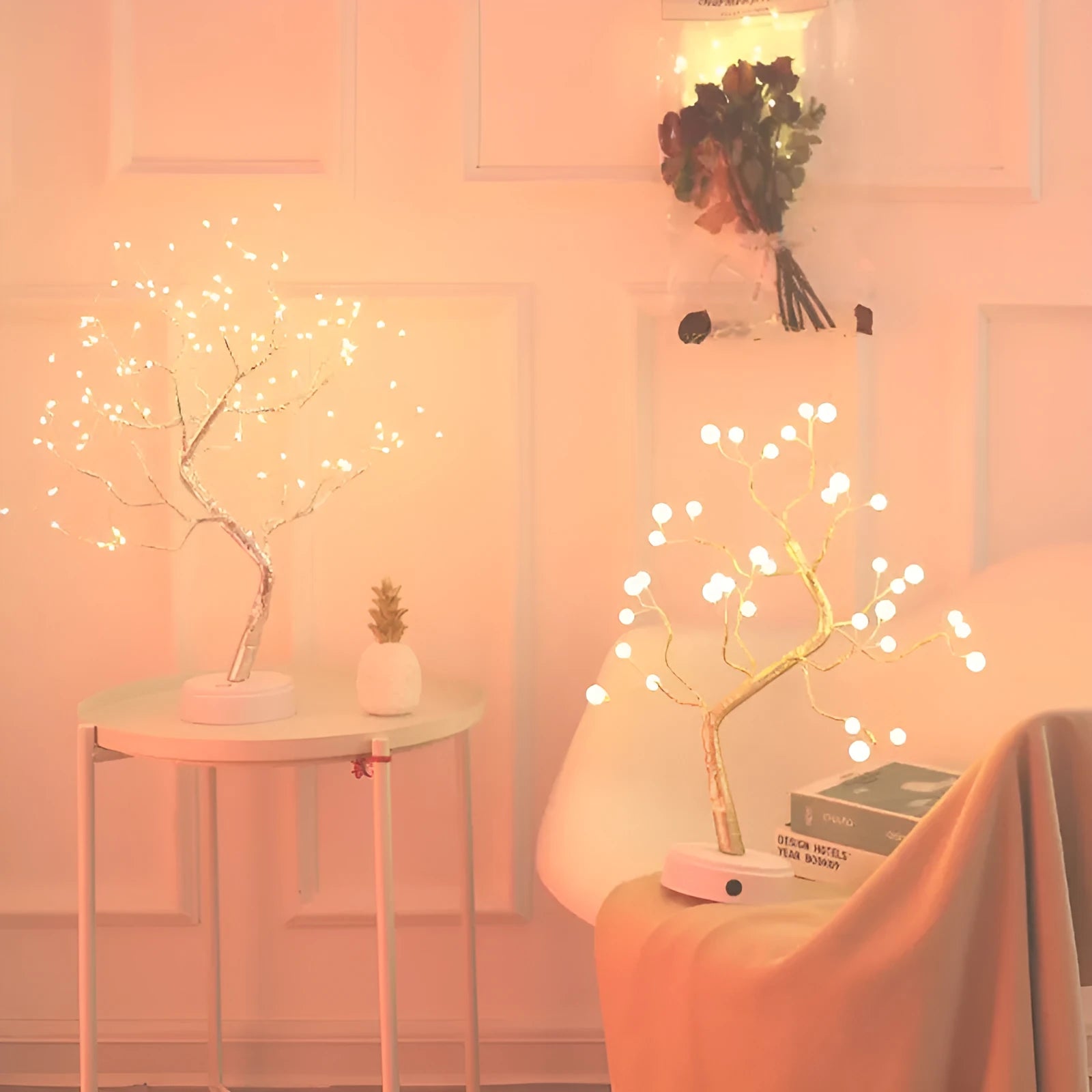 LED Christmas tree touch night light with USB and battery power options for festive decoration