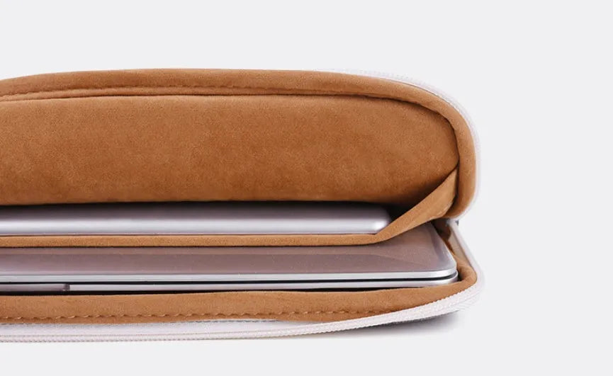 Canvas laptop sleeve bag for 15 inch notebook with shoulder strap, black style option