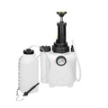 White 3-litre brake oil tank replacement tool with copper, iron and plastic components.