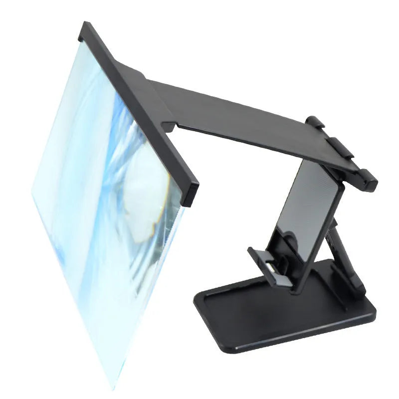 L20 black mobile phone screen magnifier with acrylic lens and separate stand on a table.