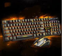 Limei GTX300 mechanical gaming keyboard and mouse set with backlit keys in black and white colour option