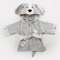 Children's soft cotton hooded animal-shaped bathrobe in panda pattern with hood