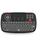 i4 dual mode Bluetooth and 2.4g wireless mini keyboard with multimedia keys in black