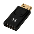Black DisplayPort to HDMI adapter supporting 4K resolution with copper core wiring