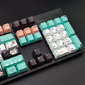 Green wireless mechanical keyboard keycaps with USB interface for Cherry MX switches