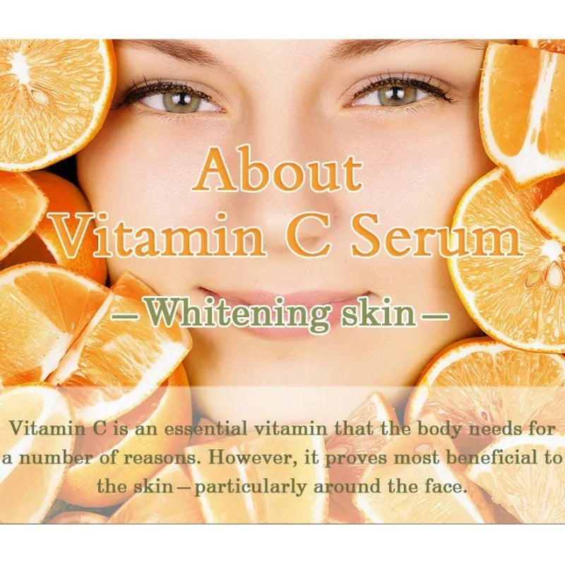 10ml bottle of Vitamin C Hyaluronic Acid facial serum for brightening and anti-ageing.