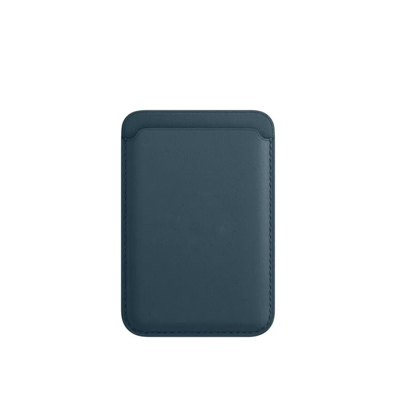 PU leather MagSafe-compatible iPhone wallet case with magnetic card holder in various solid colours.