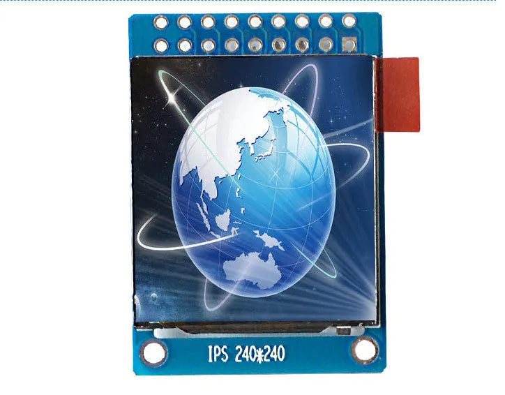 1.3-inch square IPS LCD display module with 240x240 resolution and an 18-pin connector.