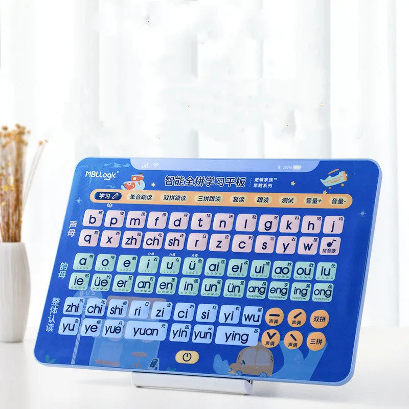 Chinese spelling training wall chart educational toy with plastic tablet and pinyin cards for children ages 2-8