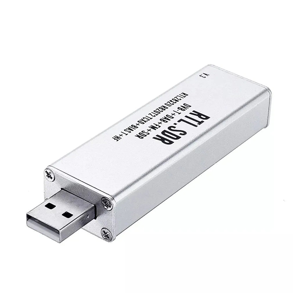 A300U all-band software-defined radio receiver with metal housing and SMA connector for 25MHz to 1700MHz signal reception