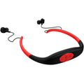 2in1 IPX8 waterproof Bluetooth earphone and MP3 player with neckband in black