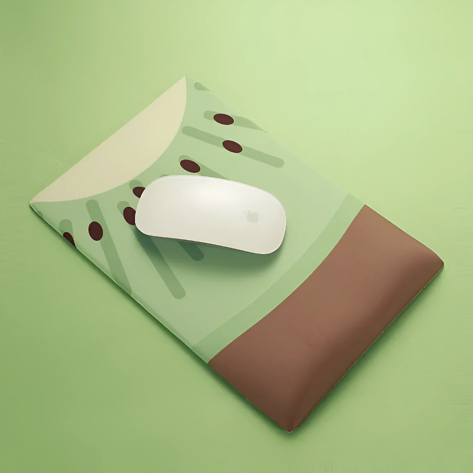 Silicone and cloth keyboard mouse pad with wrist support in thermal transfer design