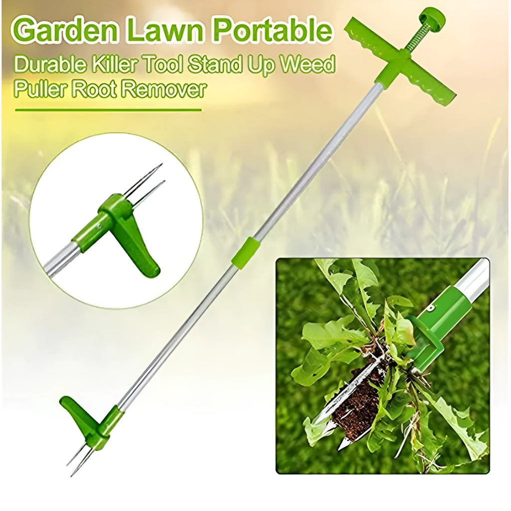Manual aluminium and plastic weeding tool for garden use, showing 50cm length.