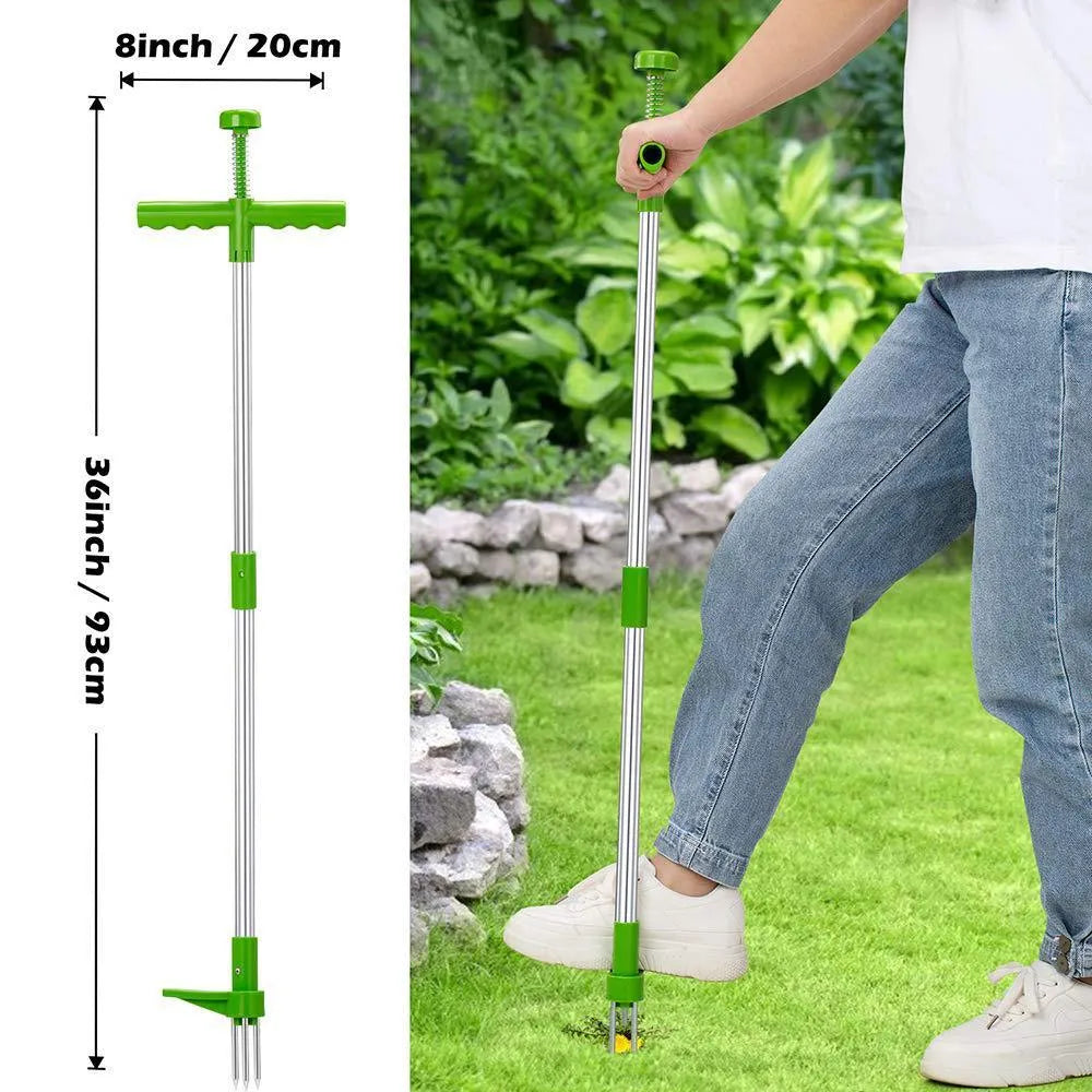Manual aluminium and plastic weeding tool for garden use, showing 50cm length.
