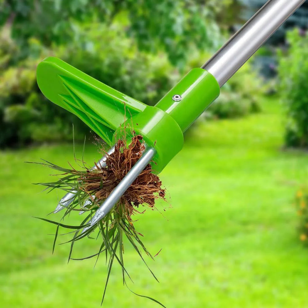 Manual aluminium and plastic weeding tool for garden use, showing 50cm length.