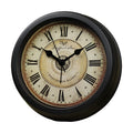 European retro style round desk clock with silent sweep movement and alarm function