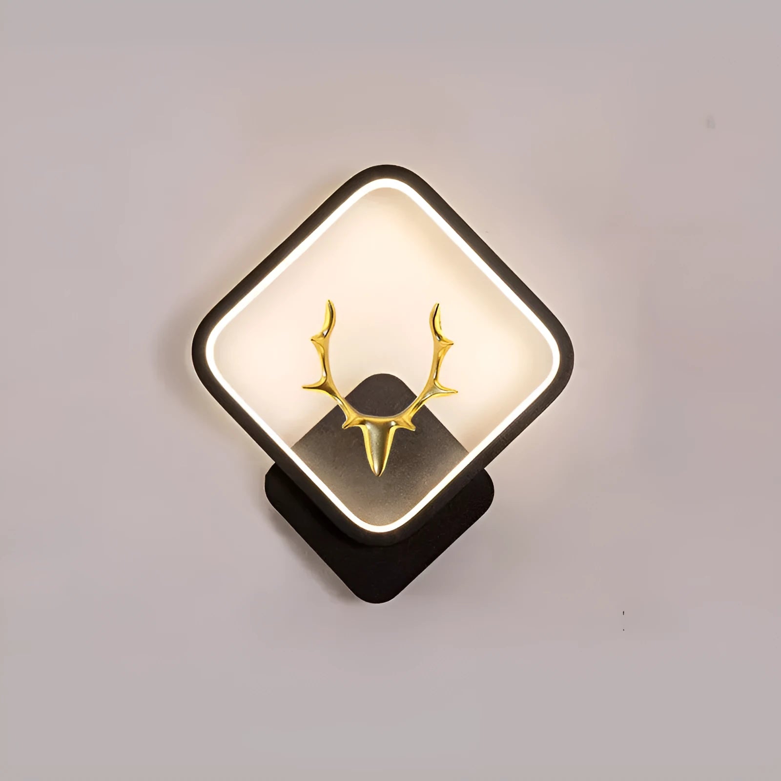 Art Deer Antler Wall Lamp with remote control and Nordic deer head design
