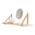 Nordic style pine wood wall storage rack shelf measuring 50cm wide