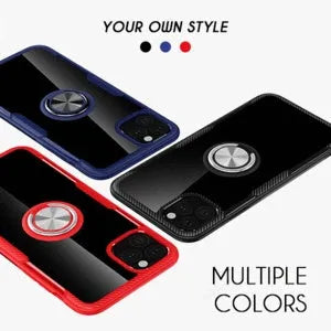 PU material iPhone case in black colour for iPhone 11 Pro Max with fashion back cover design.
