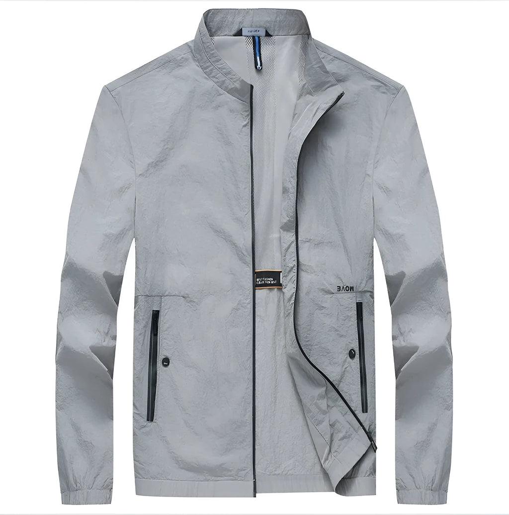 Kentino men's thin polyester summer shirt in blue grey or navy colour options