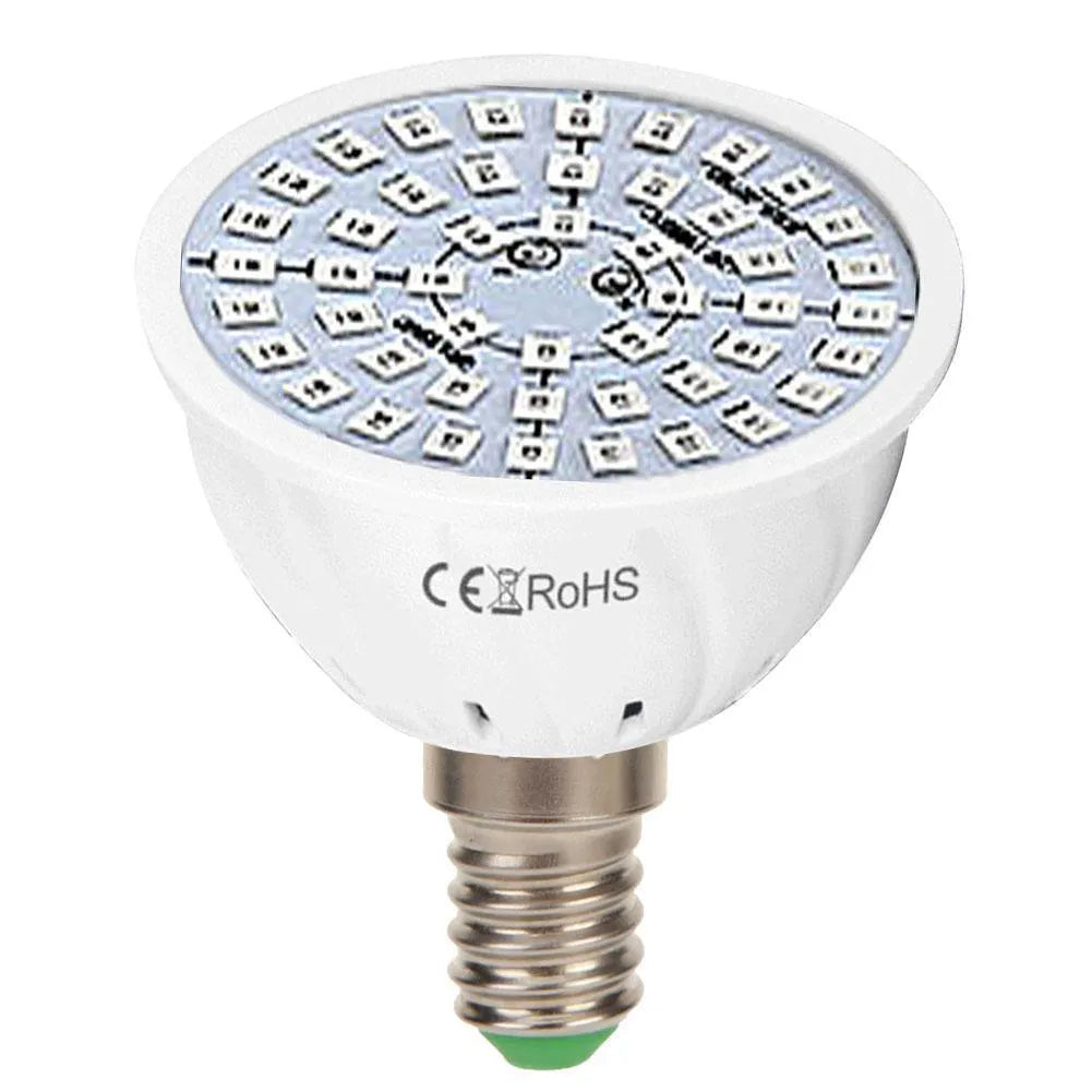 White LED plant growth lamp with 80 beads for indoor plants covering 30-80 cm² area