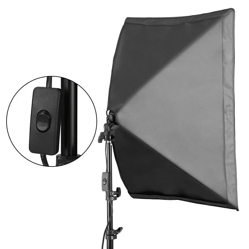 LIBEN 50x70cm photography softbox kit with 2 metre light stand and soft light cloth
