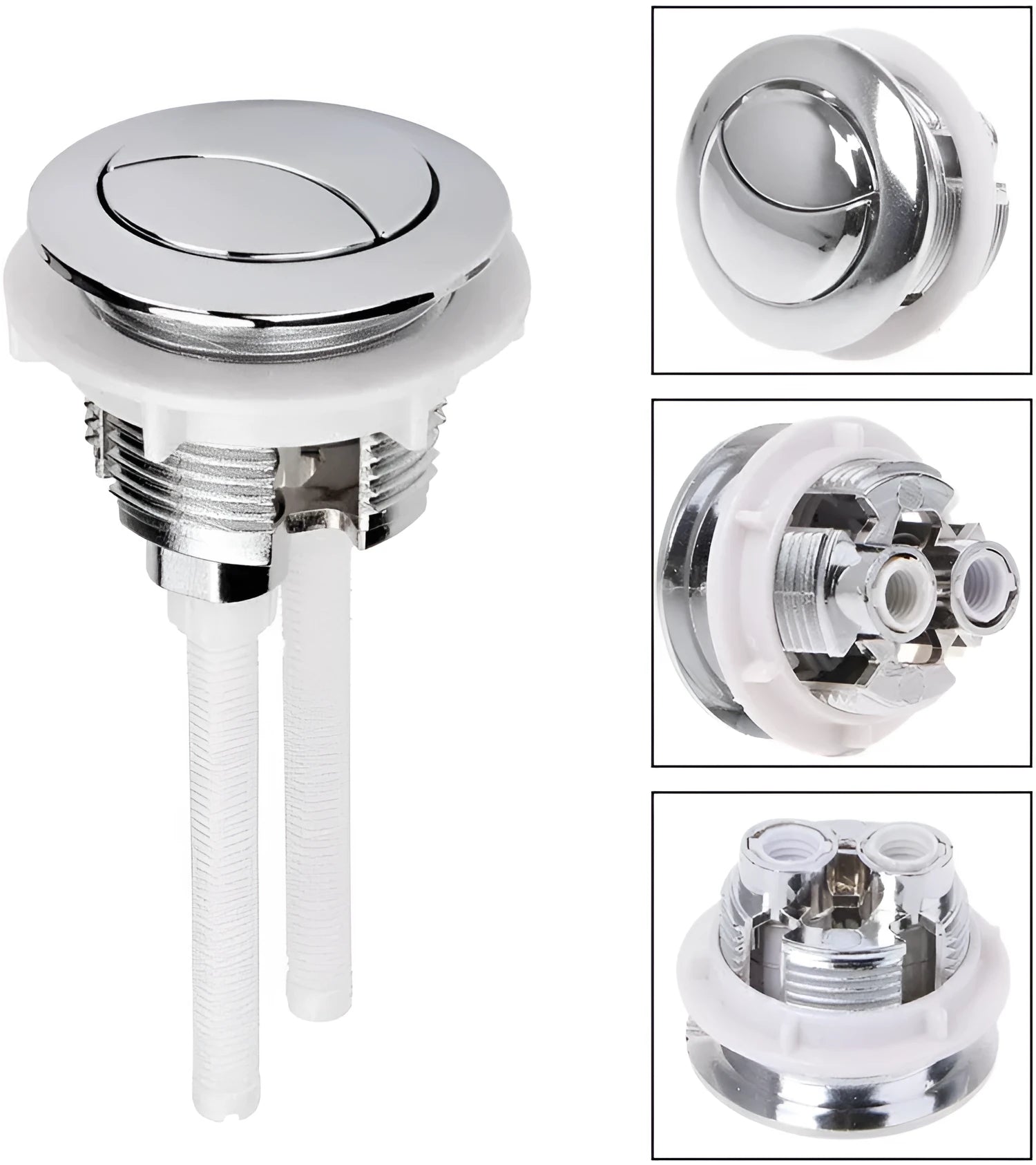 ABS plastic double-button toilet flush accessory for 38mm ground drainage systems
