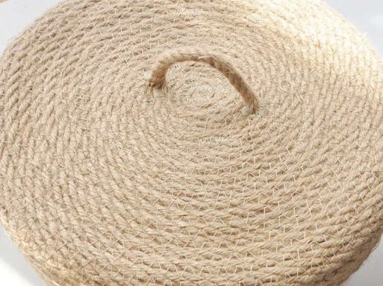 Japanese linen fabric storage basket with dustproof cover in three sizes for bedroom organisation