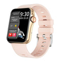 D06 smart watch with colour screen and black silicone strap on a wrist