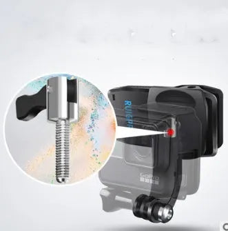 360-degree rotating backpack clip mount for GoPro and action cameras with aluminium alloy clip