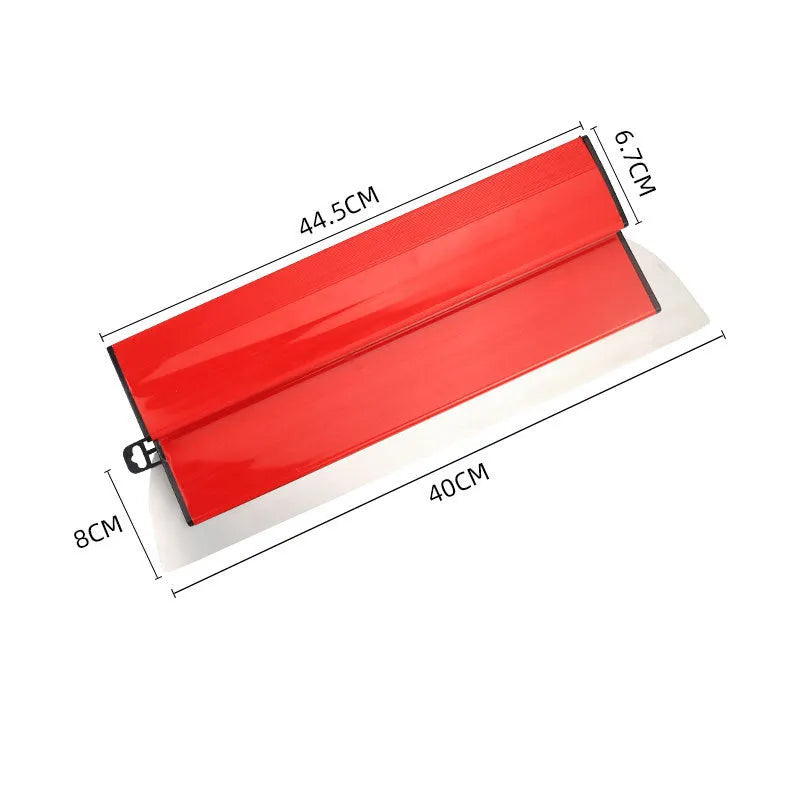 40cm grey artifact leveling scraper with red finish for wall putty and wallpaper paste removal