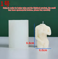 Silicone candle mould for creating female body-shaped candles in three Shy Female Body designs