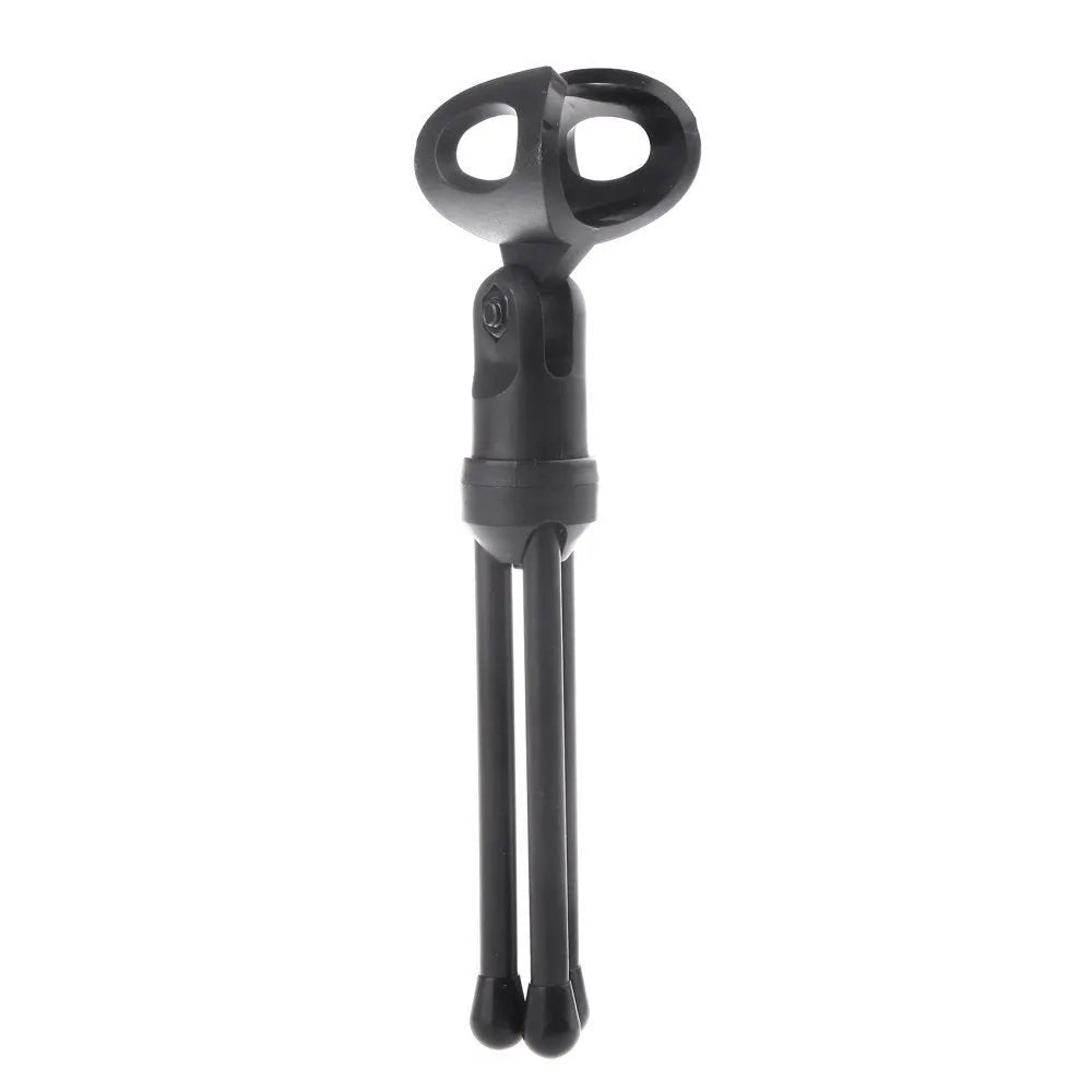 Black wired microphone with clip holder for PC chatting and karaoke use