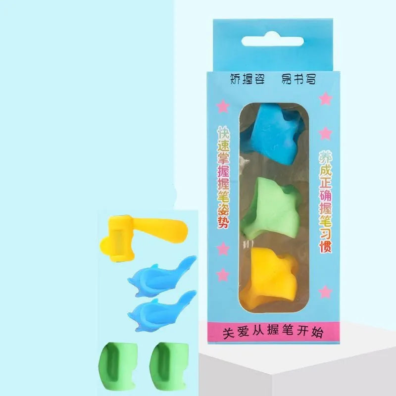 Children's writing posture corrector orthosis with pen holders for kindergarten handwriting development