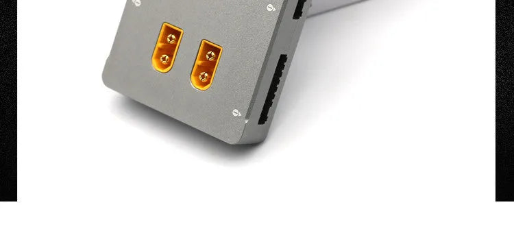 Grey Astor parallel charging board with XT60 connectors for drone batteries