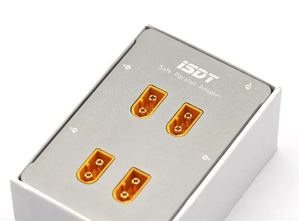 Grey Astor parallel charging board with XT60 connectors for drone batteries
