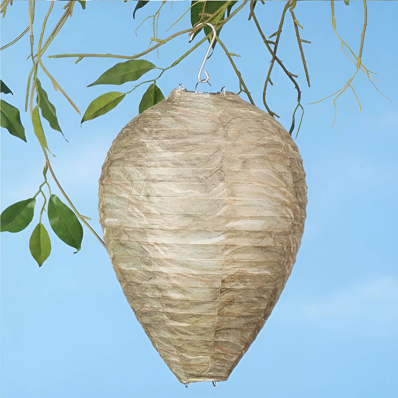 Colourful paper beehive lantern measuring 22 by 28 centimetres