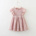 Childrens tassel hollow out princess dress summer Korean style girls dress soft folds fabric Class A