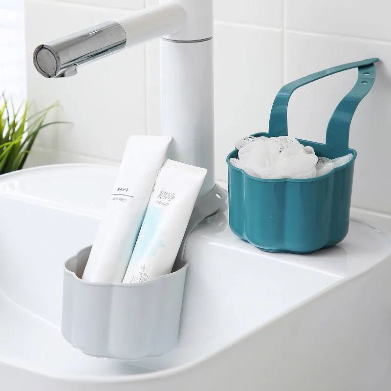 Nordic style plastic drain basket for kitchen sink in dark blue colour