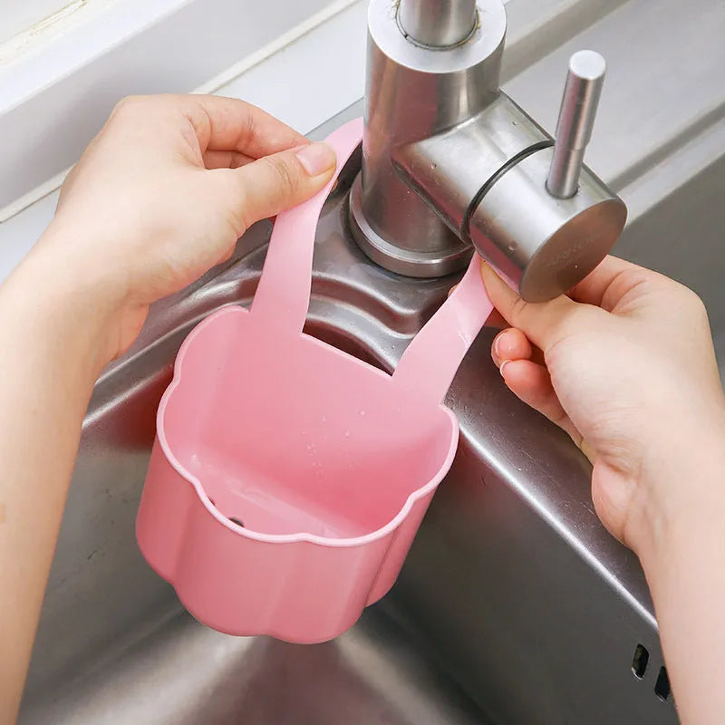 Nordic style plastic drain basket for kitchen sink in dark blue colour