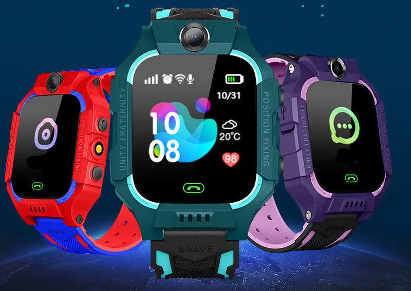Z6 Q19 children's smart phone watch in green, purple or red with 1.44 inch touch screen display