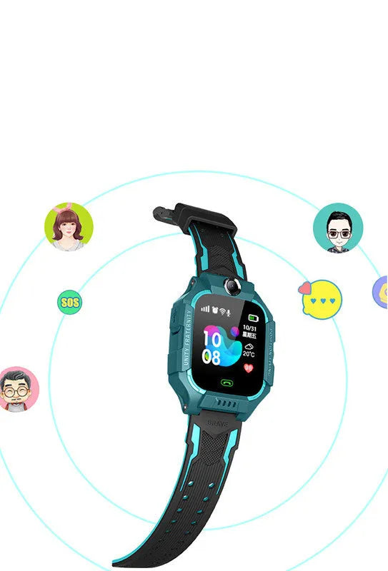 Z6 Q19 children's smart phone watch in green, purple or red with 1.44 inch touch screen display