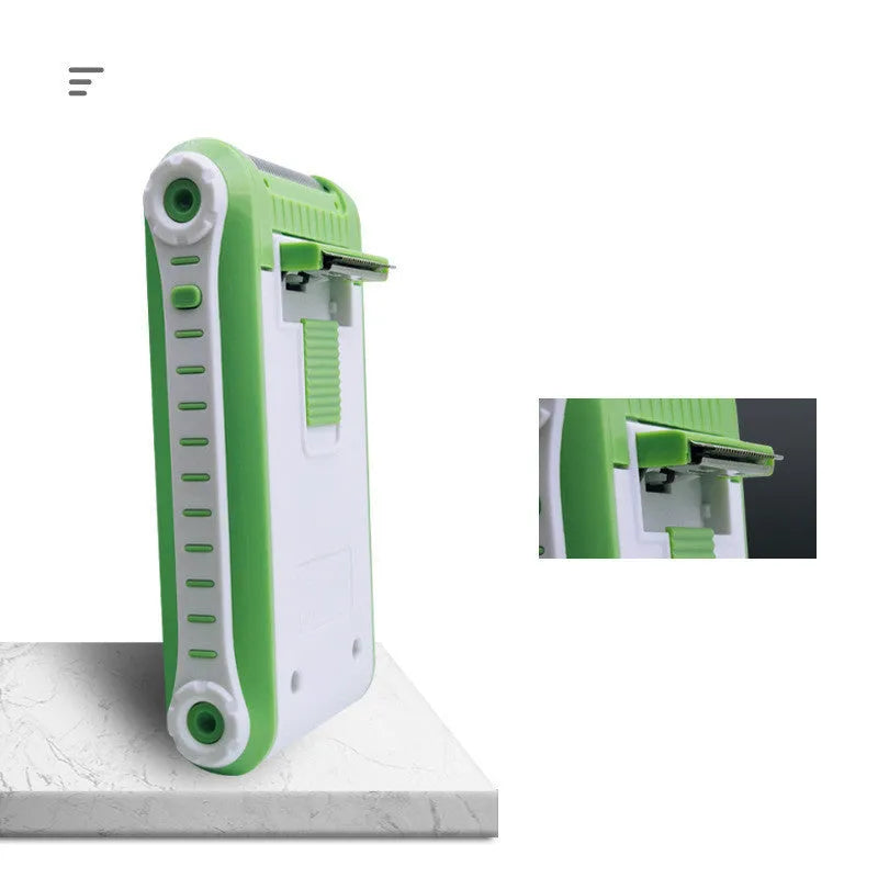 L2 model reciprocating double-layer net electric shaver in photo colour with ABS plastic shell.