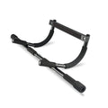 Black steel doorway pull-up bar for home fitness training