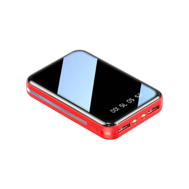 Digital display power bank showing battery percentage with 20000mAh capacity in black colour