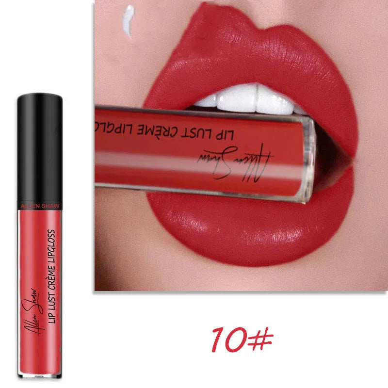 Silky cream texture lip gloss in a lipstick bullet, available in multiple colour options