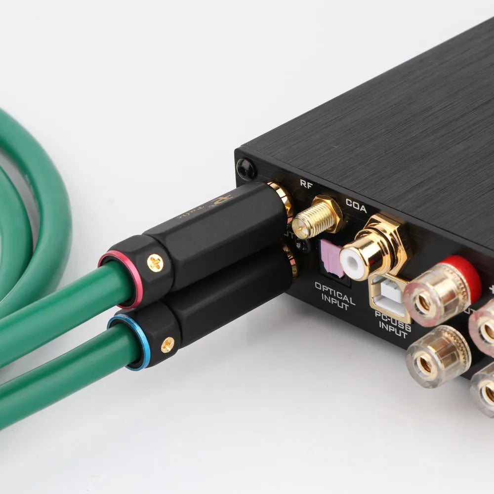 4 core shielded RCA audio signal cable with silver-plated copper for amplifier connections