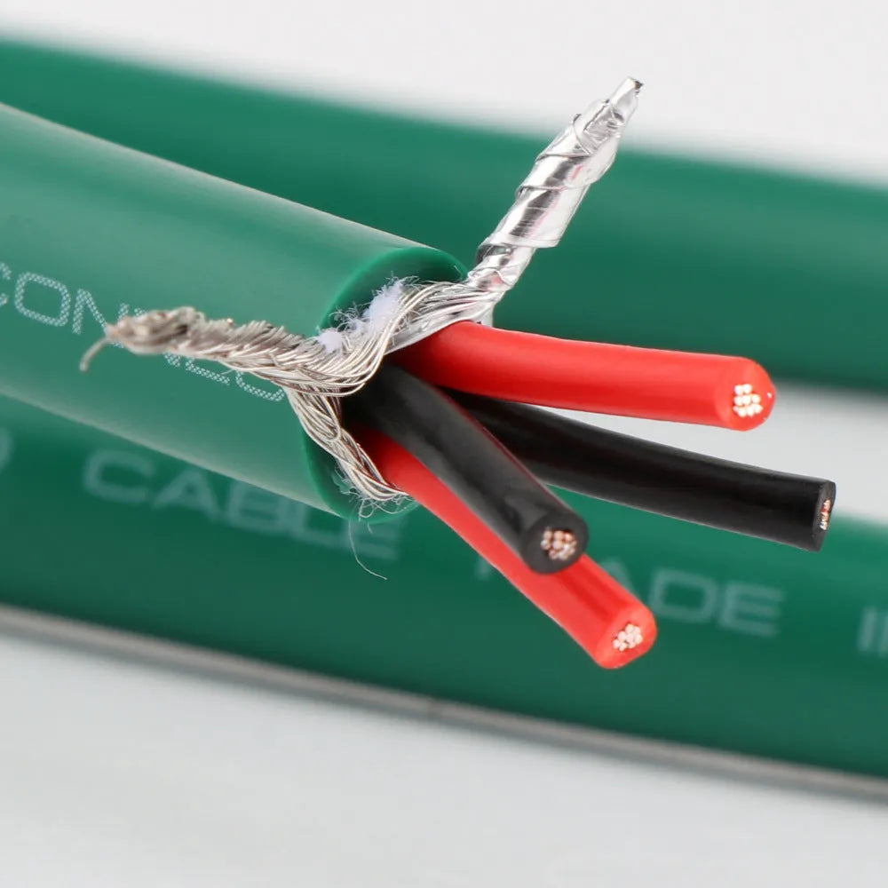 4 core shielded RCA audio signal cable with silver-plated copper for amplifier connections