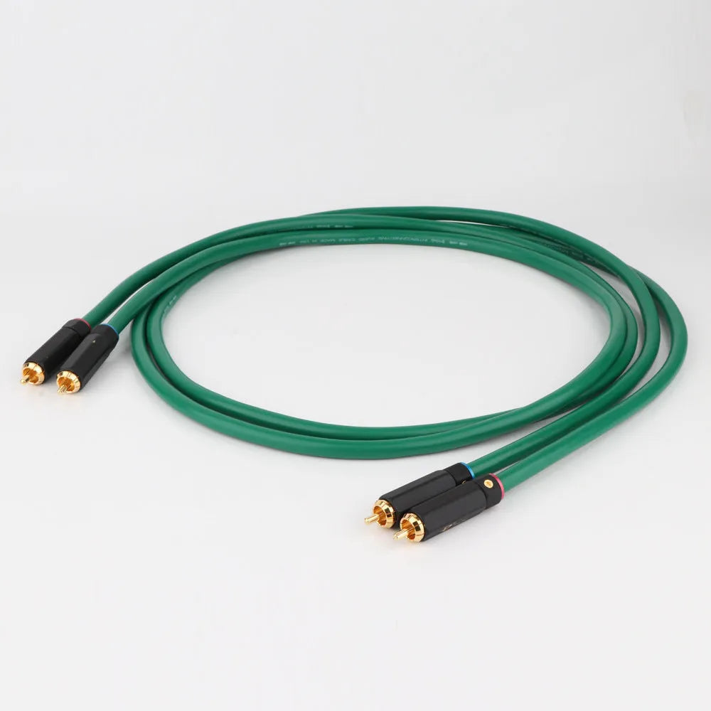4 core shielded RCA audio signal cable with silver-plated copper for amplifier connections